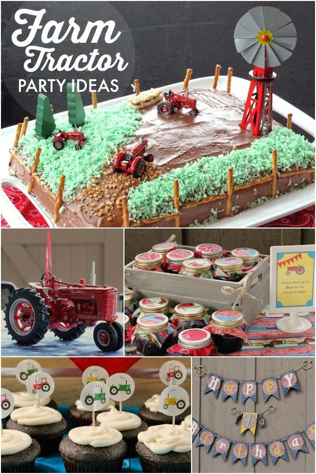 Farm Birthday Decorations
 Farm Tractor First Birthday Party Spaceships and Laser Beams
