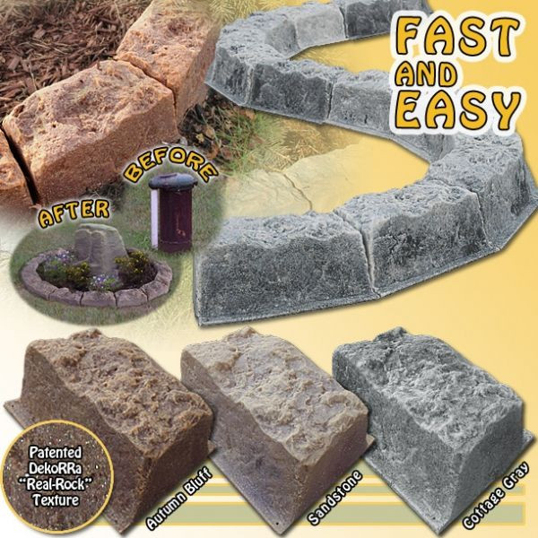 Faux Stone Landscape Edging
 Realistic Faux Stone Border Edging Blocks