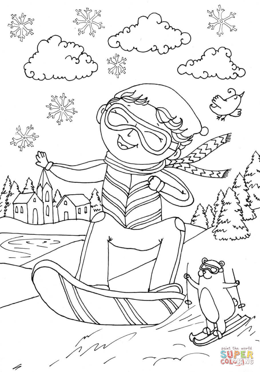 February Coloring Pages Printable
 Peter Boy in February coloring page