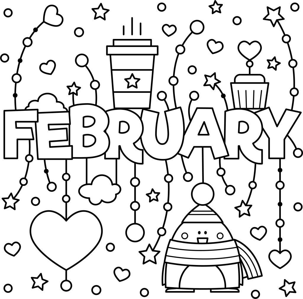 February Coloring Pages Printable
 February Colouring Page Free Printables