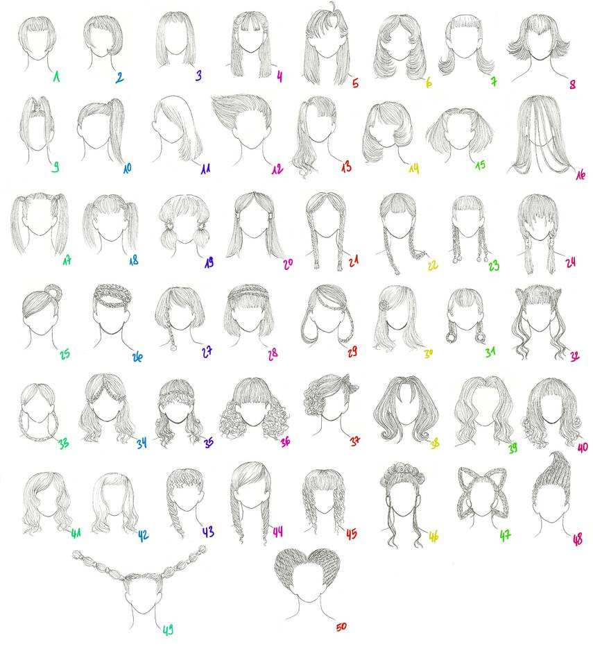 Female Anime Hairstyles
 50 Female Anime Hairstyles by AnaisKalinin on DeviantArt