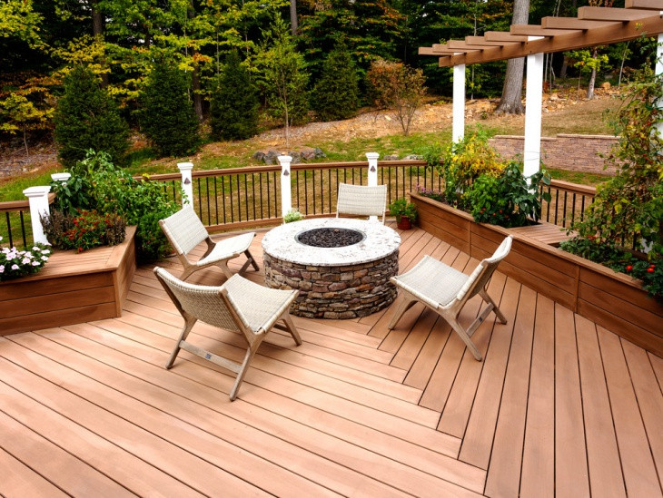 Fire Pit For Wood Deck
 20 Transitional Deck Designs Decorating Ideas