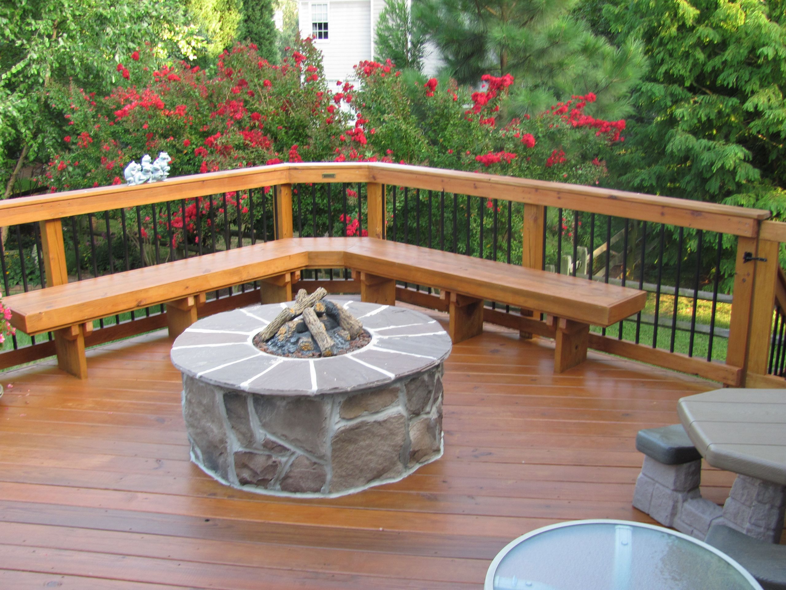 Fire Pit For Wood Deck
 Archadeck deck in Charlotte with fire pit