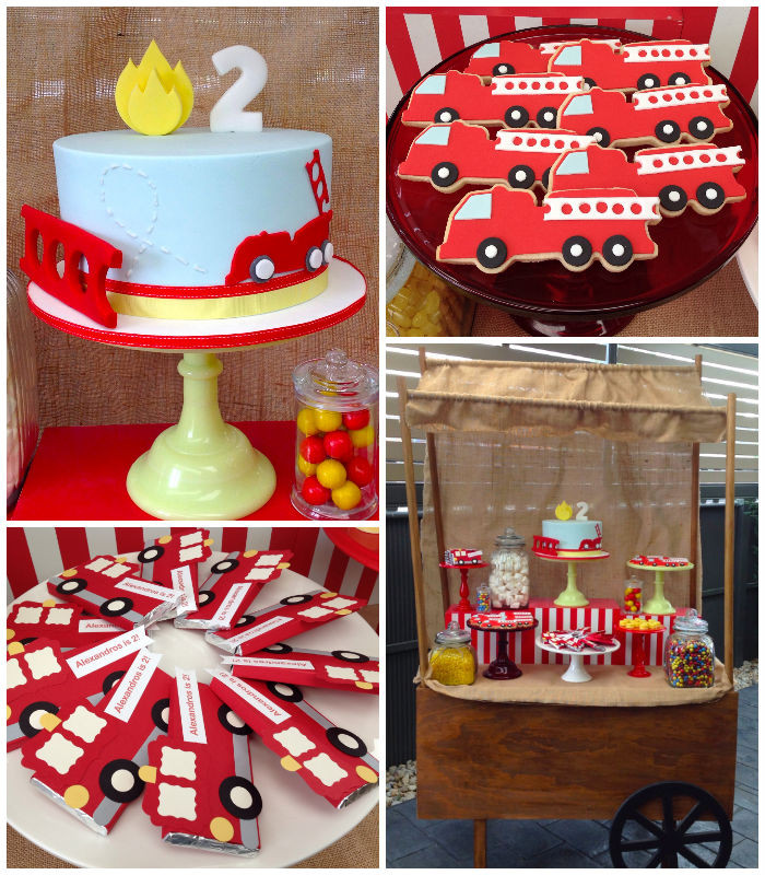 Fire Truck Birthday Party Supplies
 Kara s Party Ideas Vintage Fire Truck themed birthday
