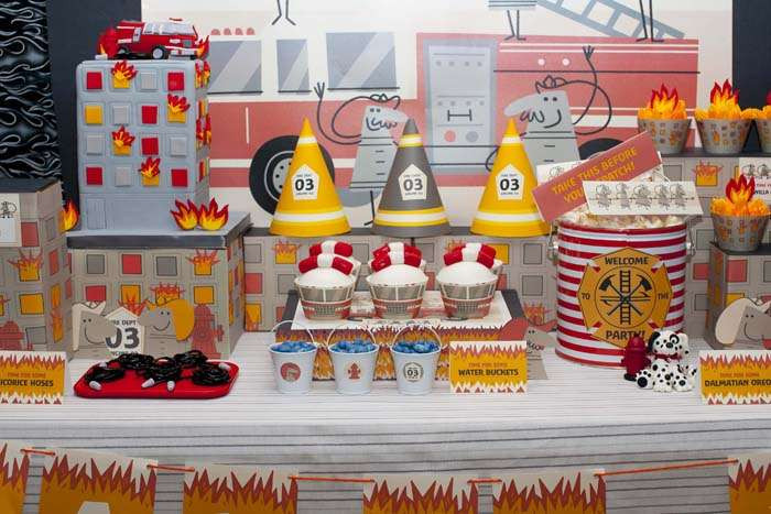Fire Truck Birthday Party Supplies
 Fire Truck Birthday Party Ideas 4 of 22