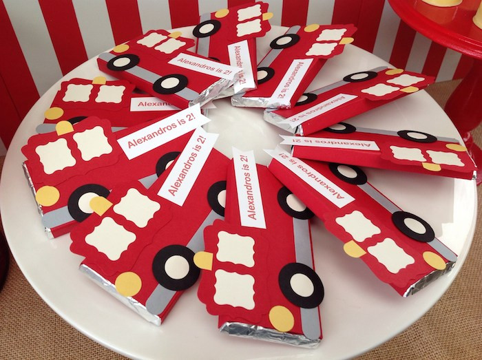 Fire Truck Birthday Party Supplies
 Kara s Party Ideas Vintage Fire Truck Themed Birthday