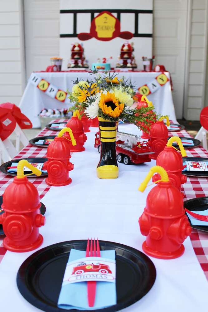 Fire Truck Birthday Party Supplies
 Fire Truck Firefighter Birthday Party Ideas