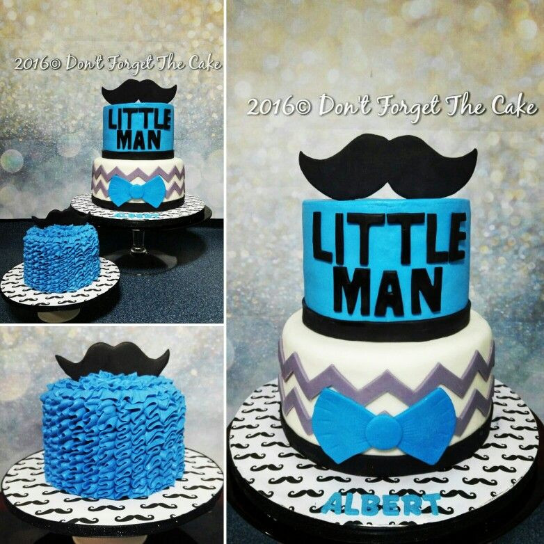 First Birthday Cake Ideas Boy
 Boys 1st birthday mustache cake and smash cake