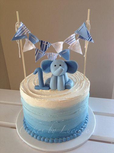 First Birthday Cake Ideas Boy
 Blue ombre 1st bday 3 in 2019