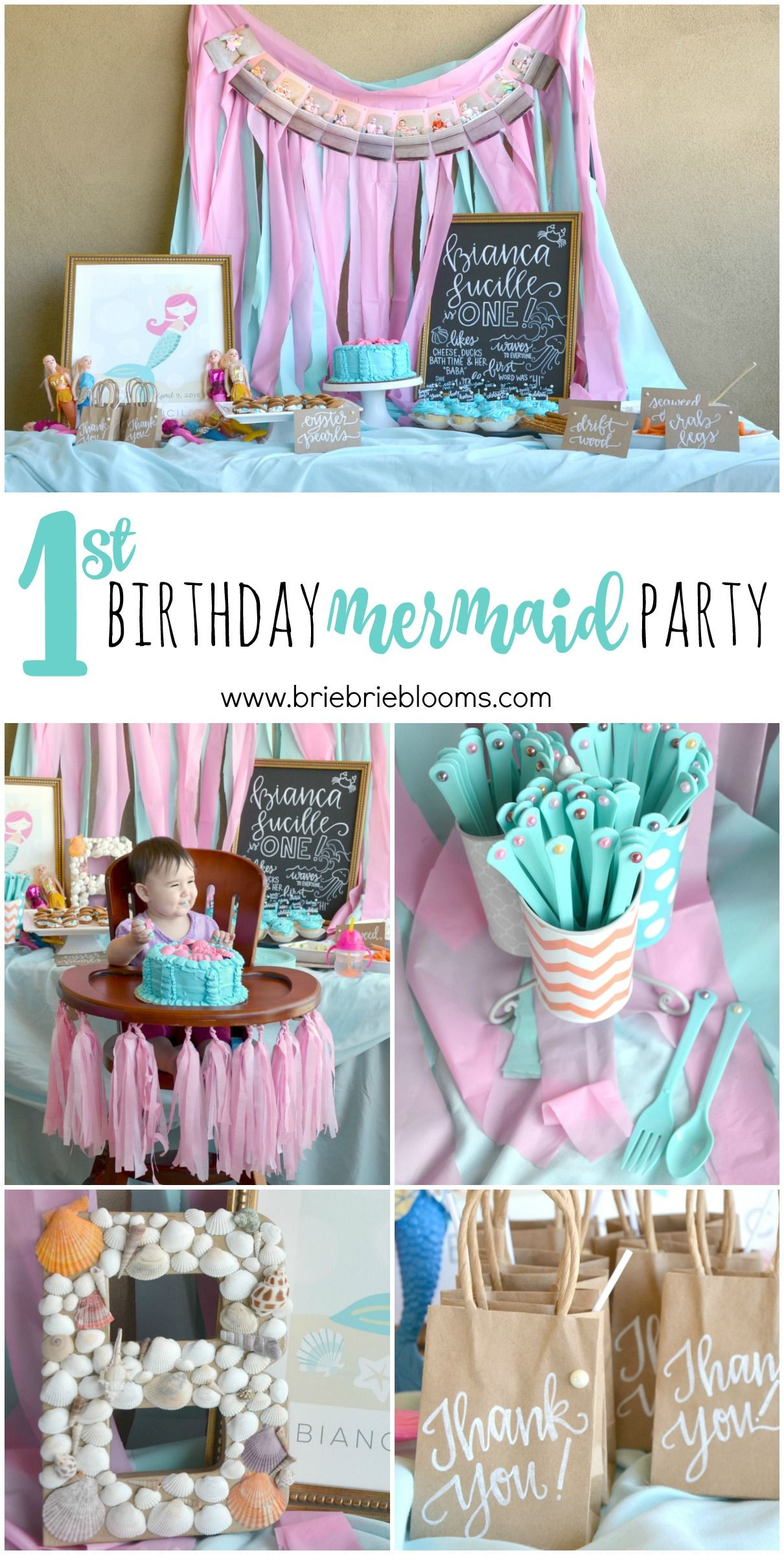 First Birthday Party Themes For Baby Girl
 First Birthday Mermaid Party