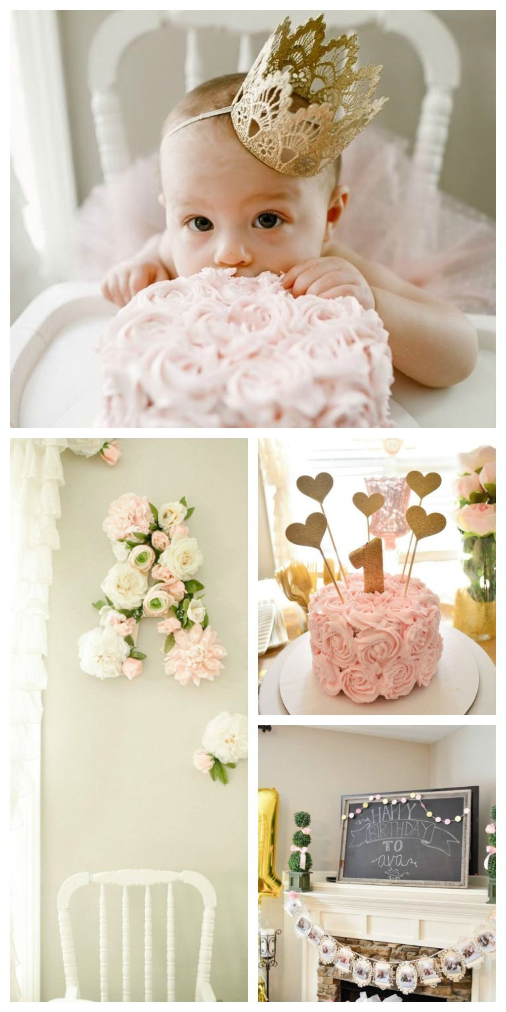 First Birthday Party Themes For Baby Girl
 Ava s Floral First Birthday in 2019
