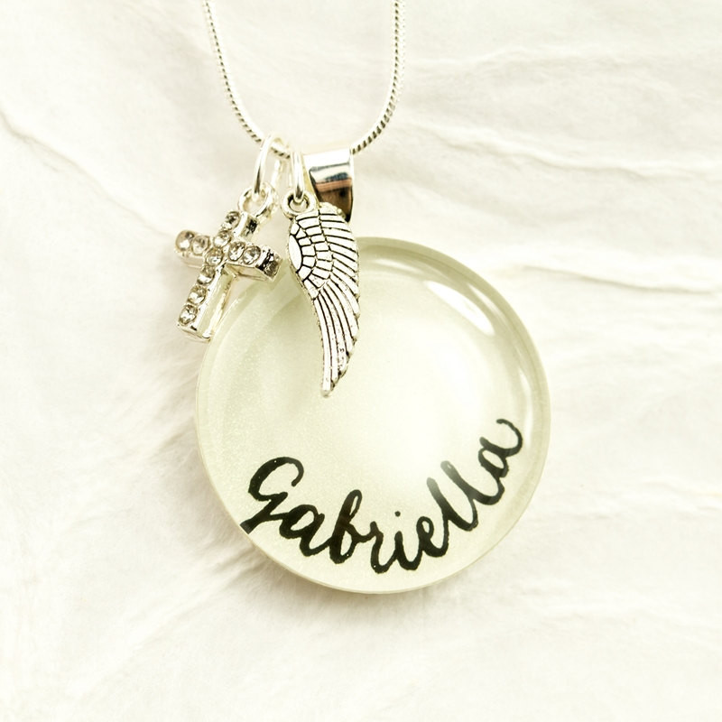 First Communion Gift Ideas For Girls
 Personalized First munion Gift Girl Name Necklace with