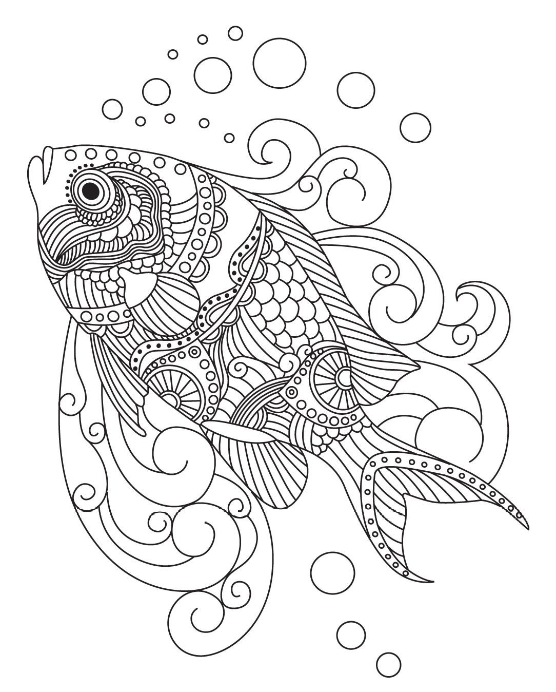 Fish Adult Coloring Pages
 Fish