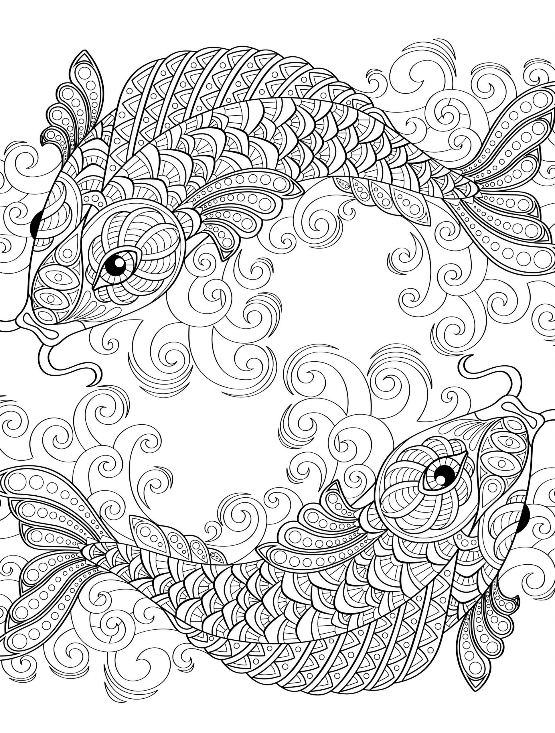 Fish Adult Coloring Pages
 18 Absurdly Whimsical Adult Coloring Pages Page 18 of 20