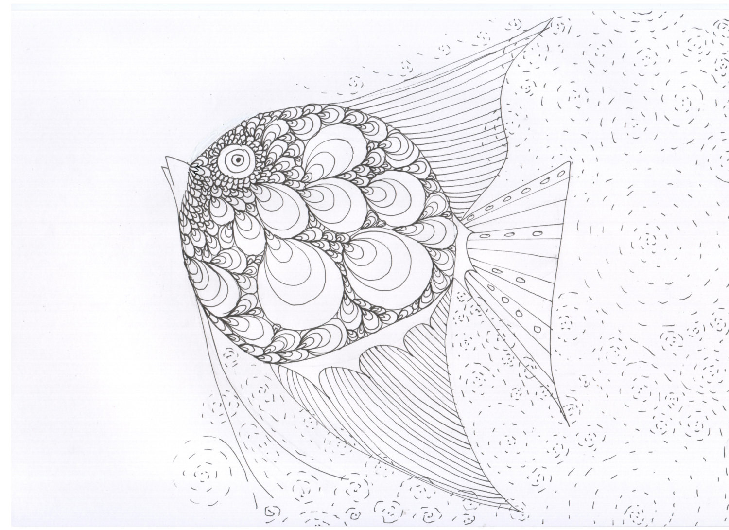 Fish Adult Coloring Pages
 Fish Coloring Sheet Adult Coloring Page Color In by