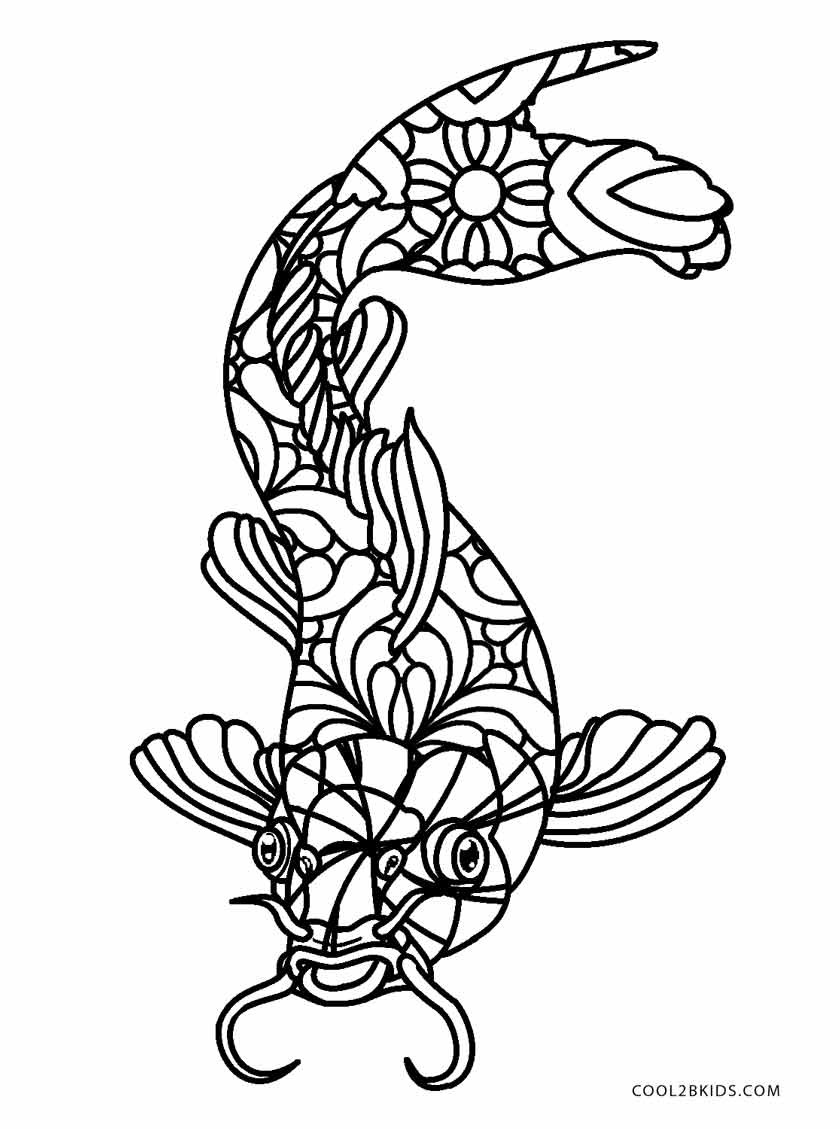 Fish Adult Coloring Pages
 Free Printable Fish Coloring Pages For Kids