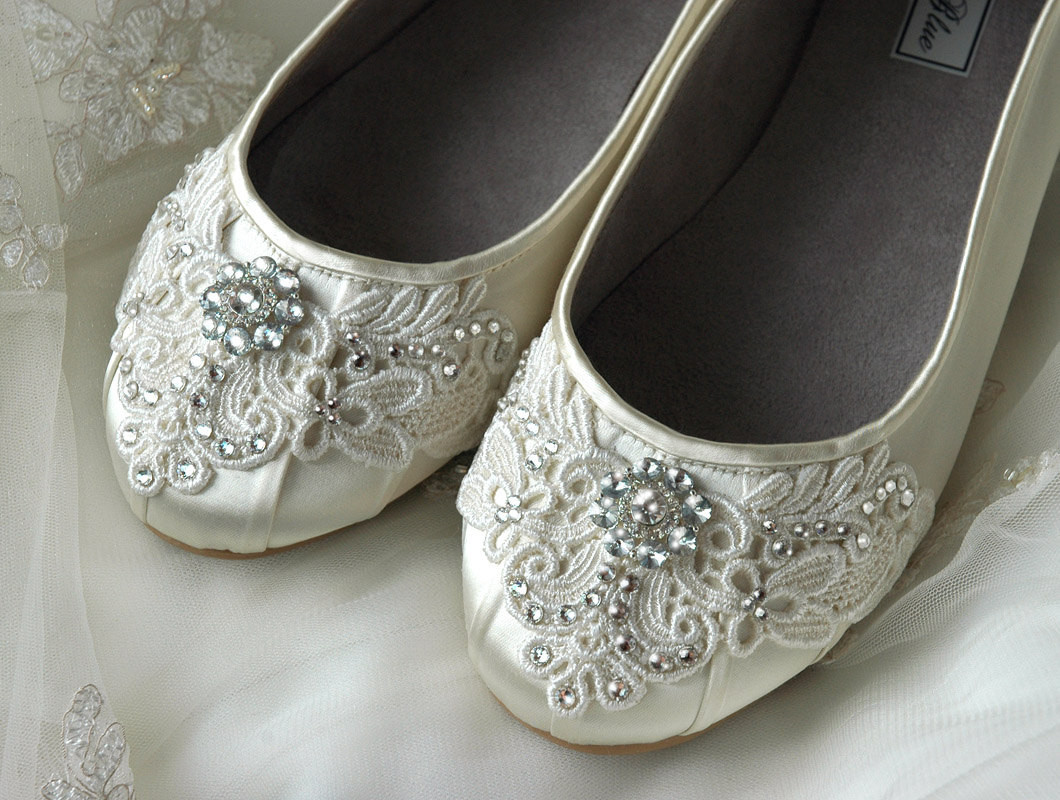 Flats Wedding Shoes
 Womens Wedding Shoes Lace Wedding Ballet Flats Accessories