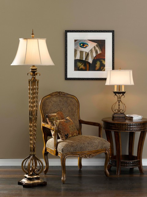 Floor Lamp In Living Room
 Castalia Floor Lamp and Table Lamp from Murray Feiss