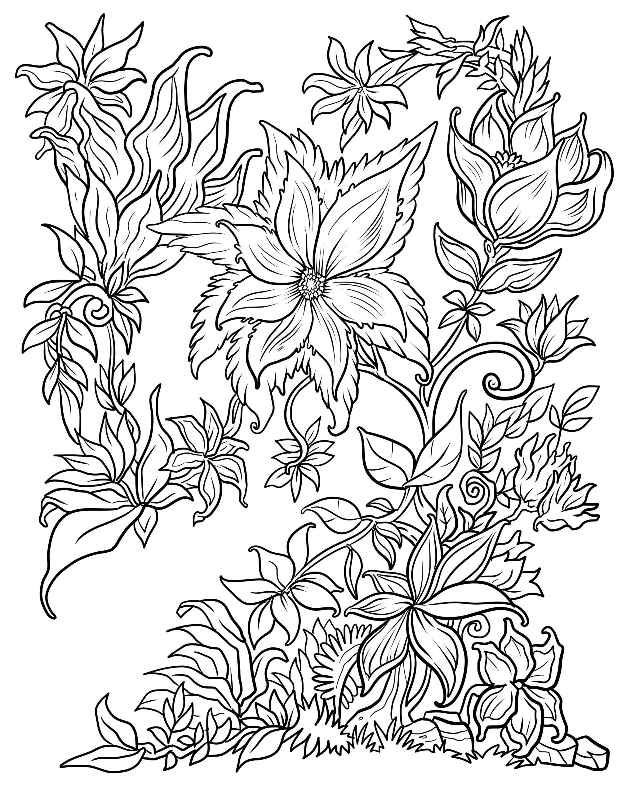 Floral Coloring Books For Adults
 Floral Coloring Pages for Adults Best Coloring Pages For