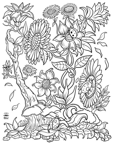 Floral Coloring Books For Adults
 Floral Fantasy Digital Version Adult Coloring Book