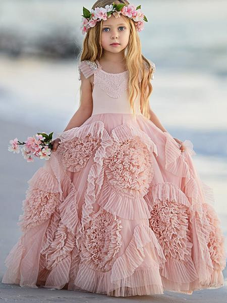 Flower Girl Dresses Beach Wedding
 Lovely Soft Pink Flower Girl Dresses For Beach Wedding