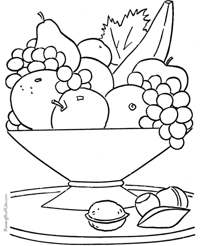 Food Coloring Pages For Kids
 Free Printable Food Coloring Pages For Kids