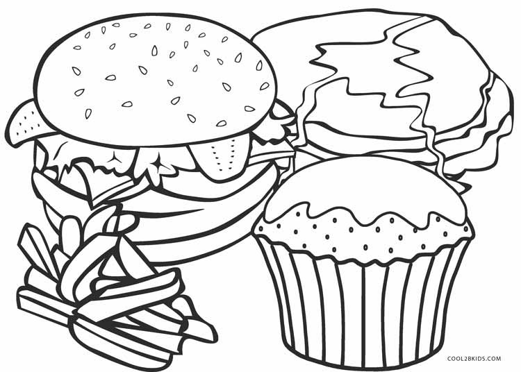 Food Coloring Pages For Kids
 Free Printable Food Coloring Pages For Kids
