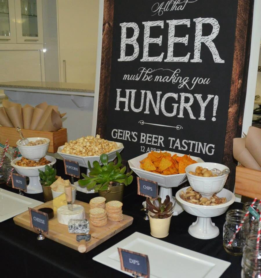 Food Ideas For 30Th Birthday Party
 Beer food station