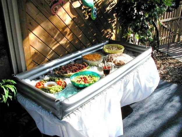 Food Ideas For Outside Graduation Party
 Try an inflatable tabletop cooler to keep all your food