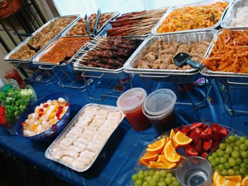 Food Ideas For Outside Graduation Party
 buffet food layout Graduation Ideas in 2019