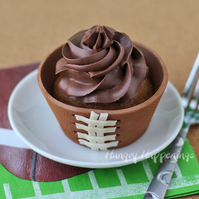 Football Desserts Recipes
 Milk Chocolate Football Cupcake Wrappers Hungry Happenings