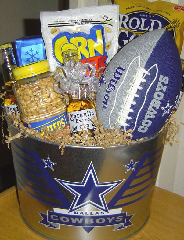 Football Gift Basket Ideas
 Cowboys Fan t bucket audjiefied