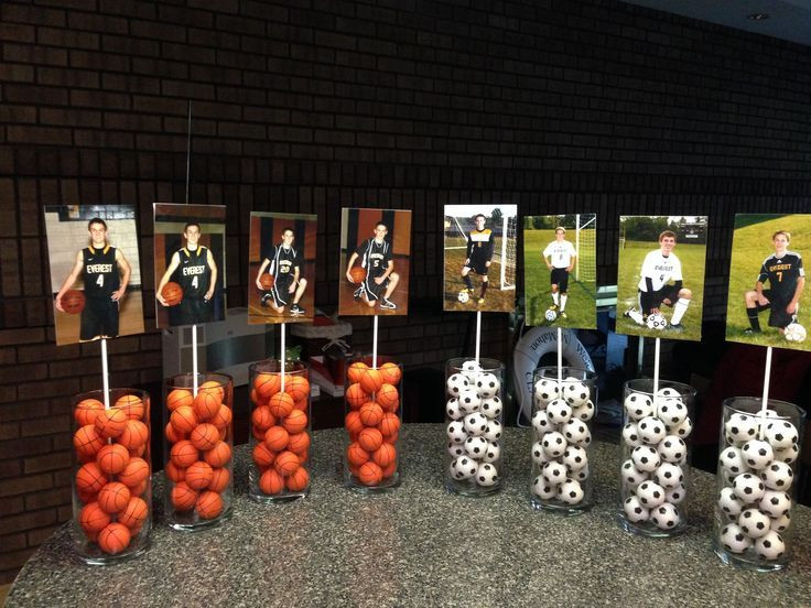 Football Graduation Party Ideas
 college sports open house displays Google Search