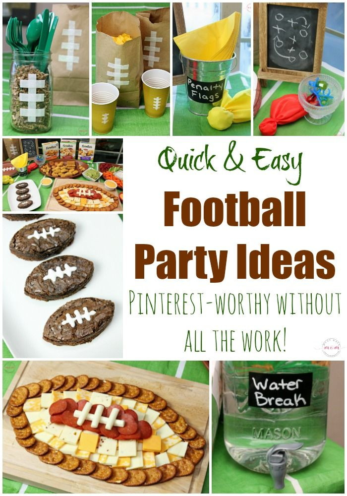 Football Party Food Ideas Pinterest
 Quick and easy football party ideas for a pinterest worthy