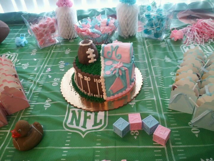 Football Themed Gender Reveal Party Ideas
 Team pink or team blue super bowl themed