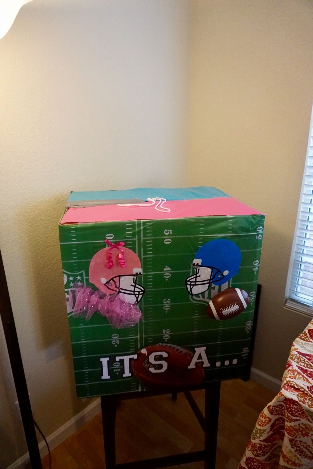 Football Themed Gender Reveal Party Ideas
 Football themed gender reveal box Baby Burli