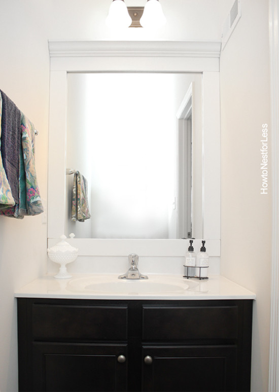Frame A Bathroom Mirror
 How to Frame a Bathroom Mirror How to Nest for Less™