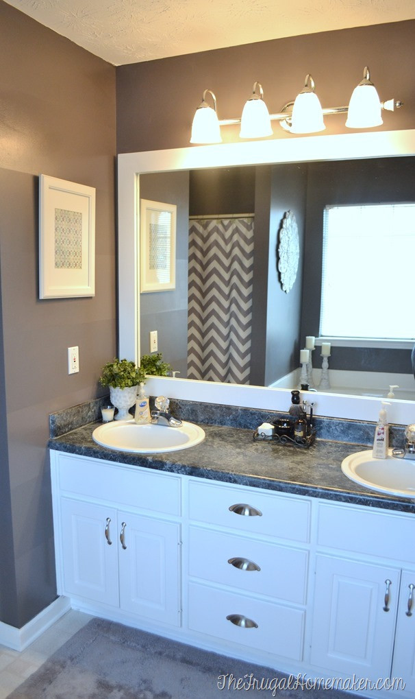 Frame A Bathroom Mirror
 How to frame out that builder basic bathroom mirror for