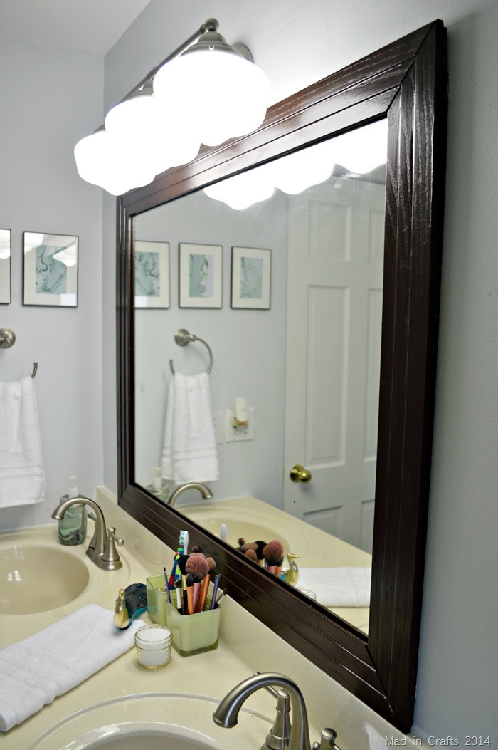 Frame A Bathroom Mirror
 FRAMED BATHROOM MIRROR Mad in Crafts