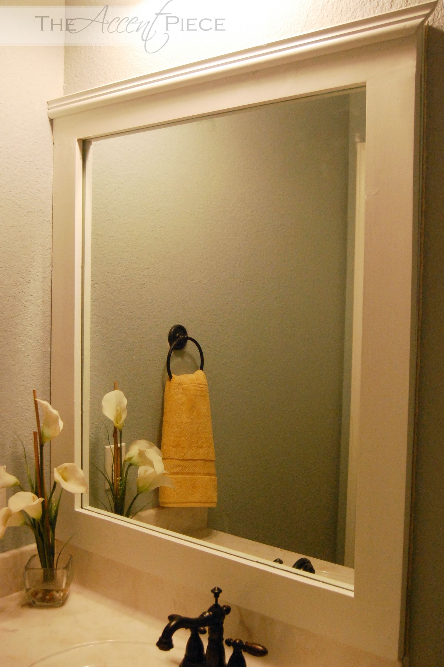 Framed Mirror In Bathroom
 DIY Framed Bathroom Mirror