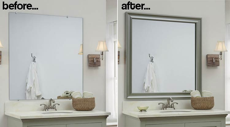 Framed Mirror In Bathroom
 Bathroom mirror frames 2 easy to install sources a DIY