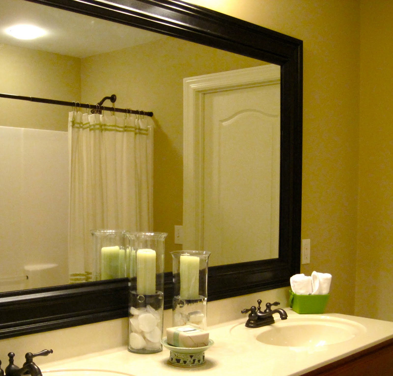 Framed Mirror In Bathroom
 corecoloro and the imaginings Bathroom Mirror Frame