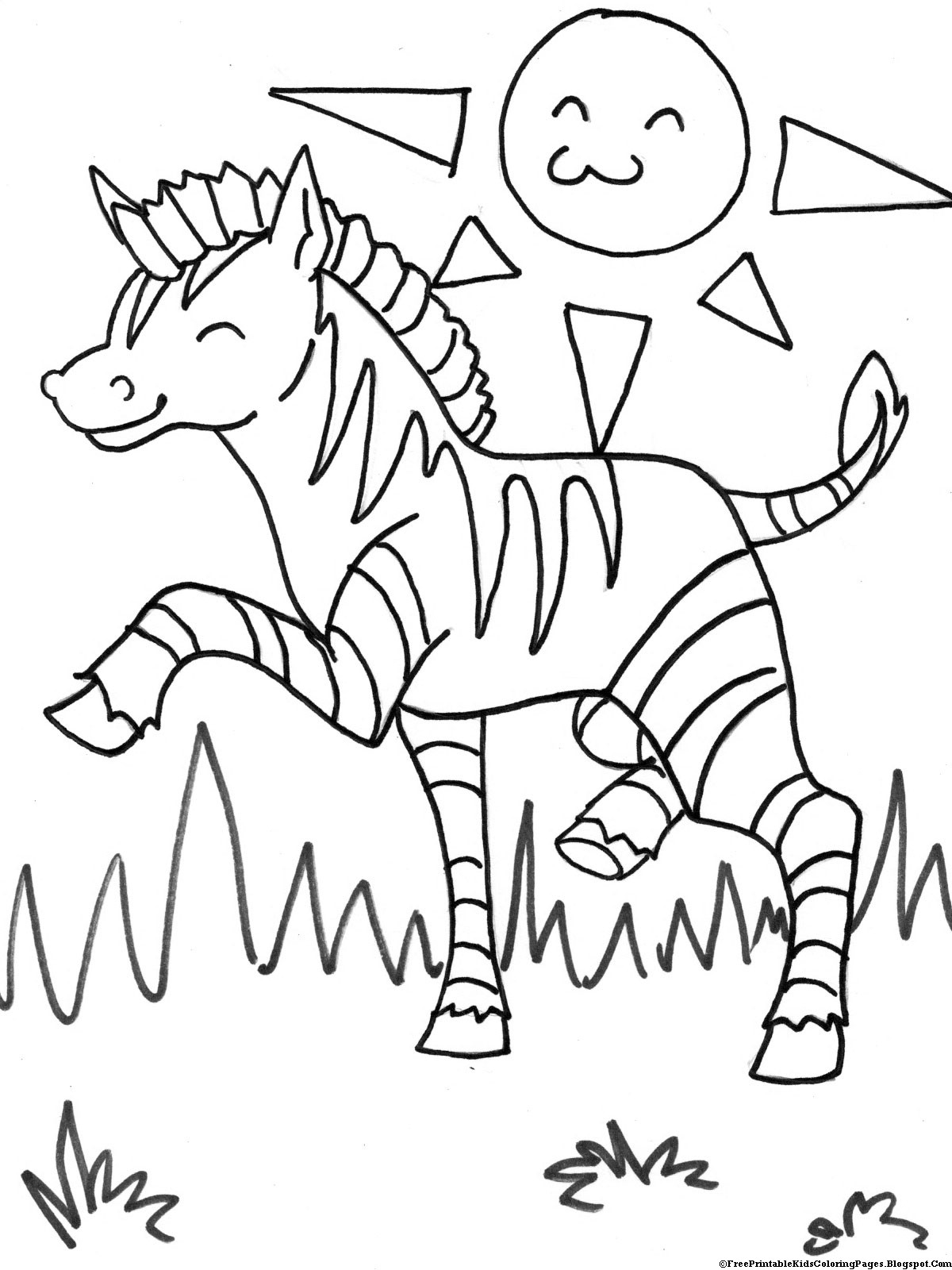 Free Animal Coloring Pages For Kids
 Zebra Coloring Pages Free Printable Kids Coloring Pages