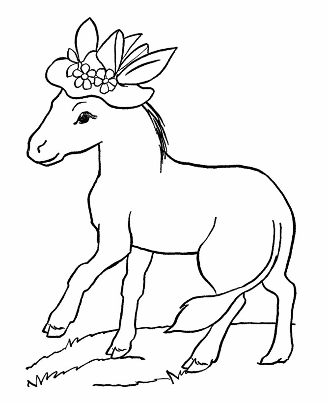 Free Animal Coloring Pages For Kids
 19 Farm Animal Printable Donkey Coloring Sheet