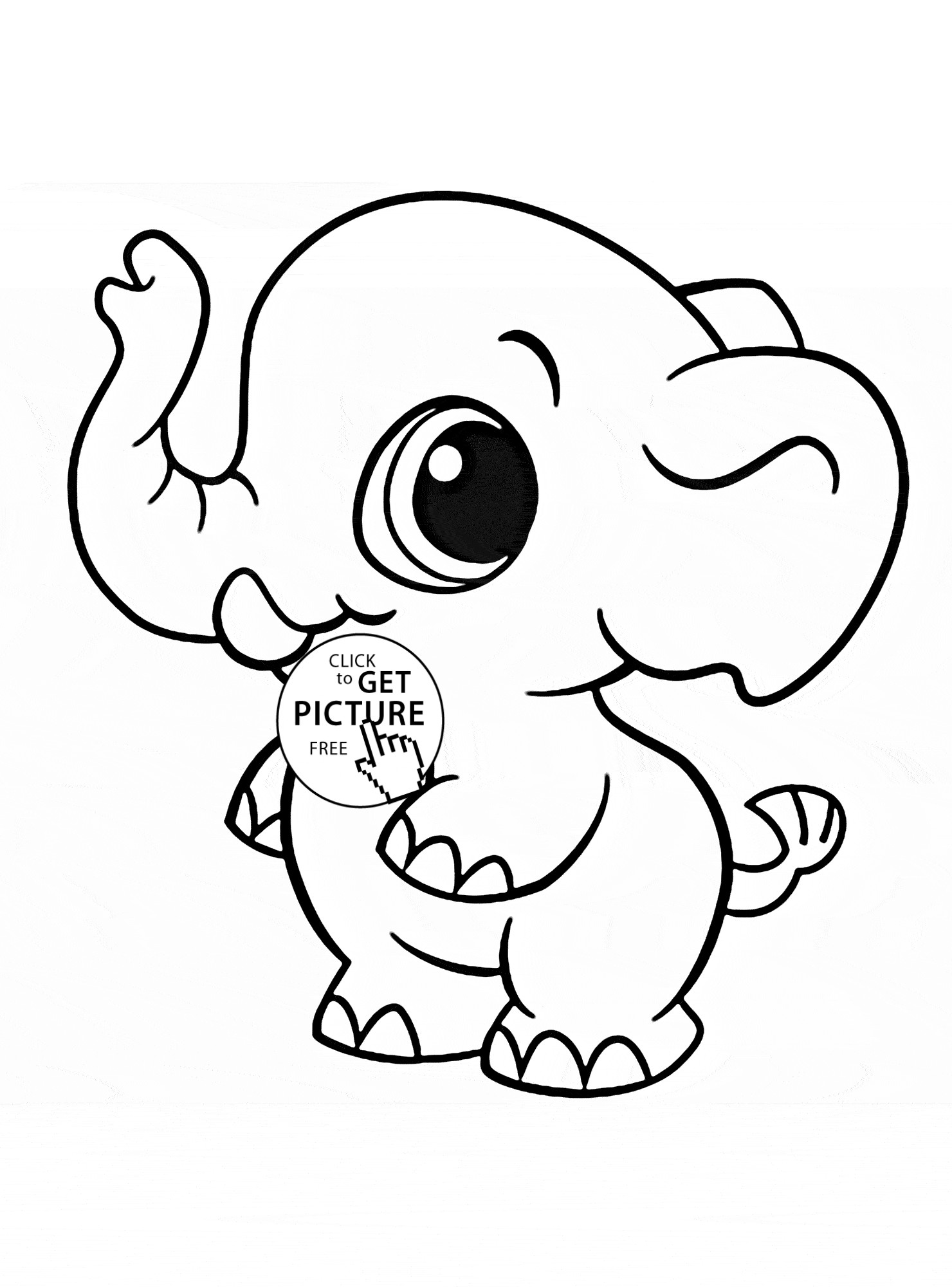 Free Animal Coloring Pages For Kids
 coloring pages for small kids elephant
