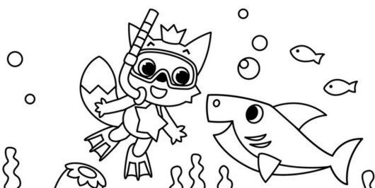 Free Baby Shark Coloring Pages
 pinkfong and baby shark coloring sheet printable