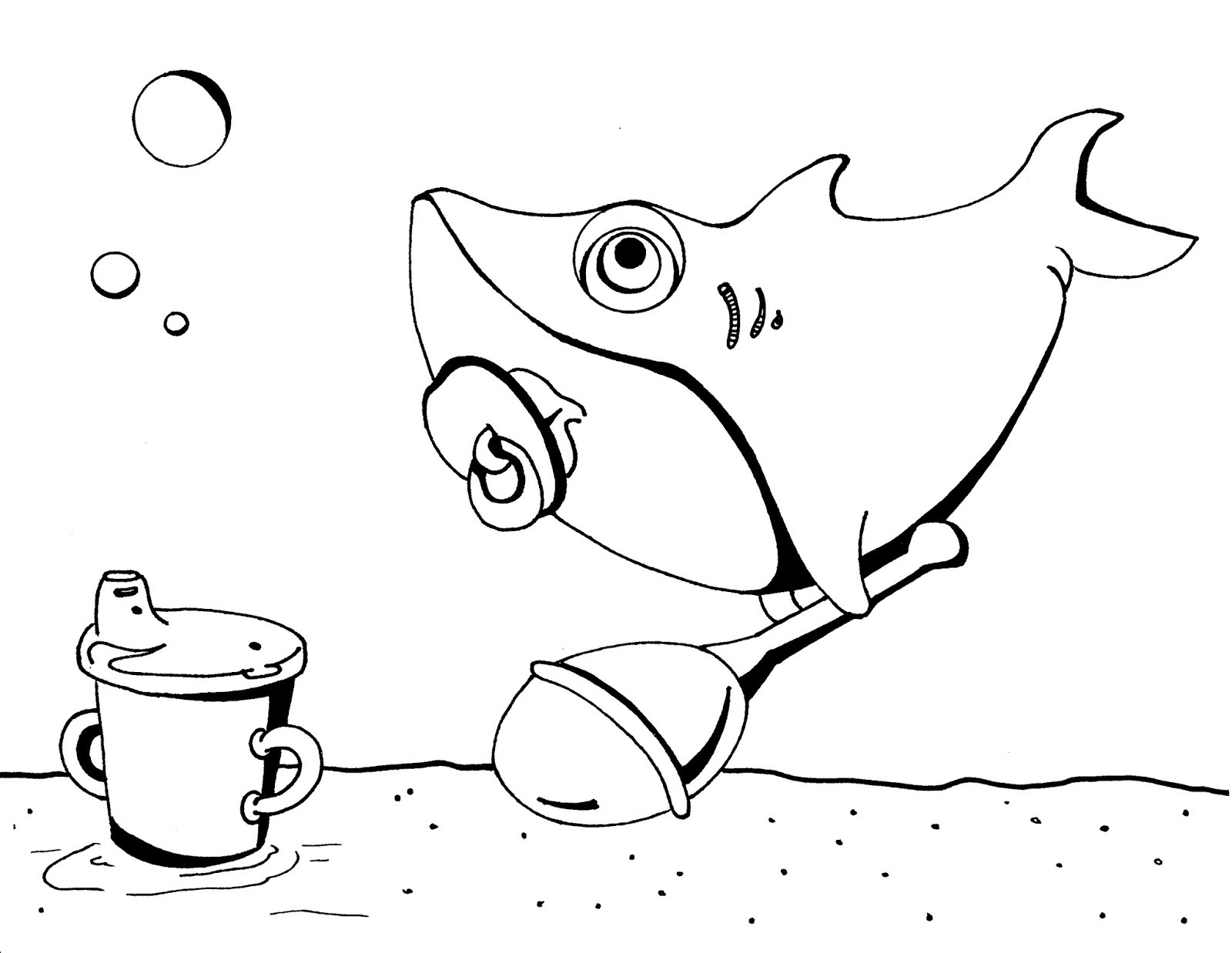 Free Baby Shark Coloring Pages
 FAME Baby Shark