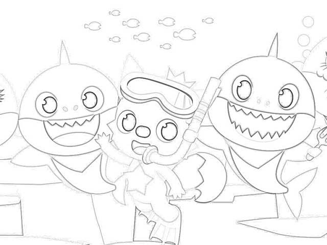 Free Baby Shark Coloring Pages
 Coloring Pages Baby Shark Fingerling Coloring Pages Free