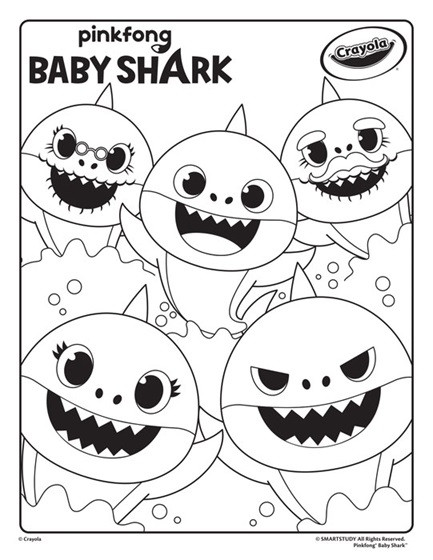 Free Baby Shark Coloring Pages
 Baby Shark Coloring Page