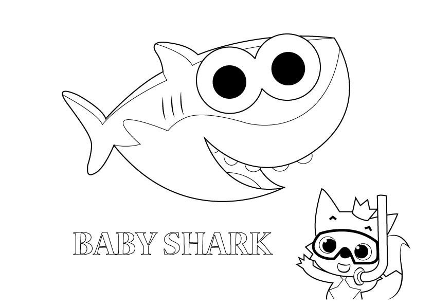 Free Baby Shark Coloring Pages
 Baby shark coloring pages Coloring pages for kids